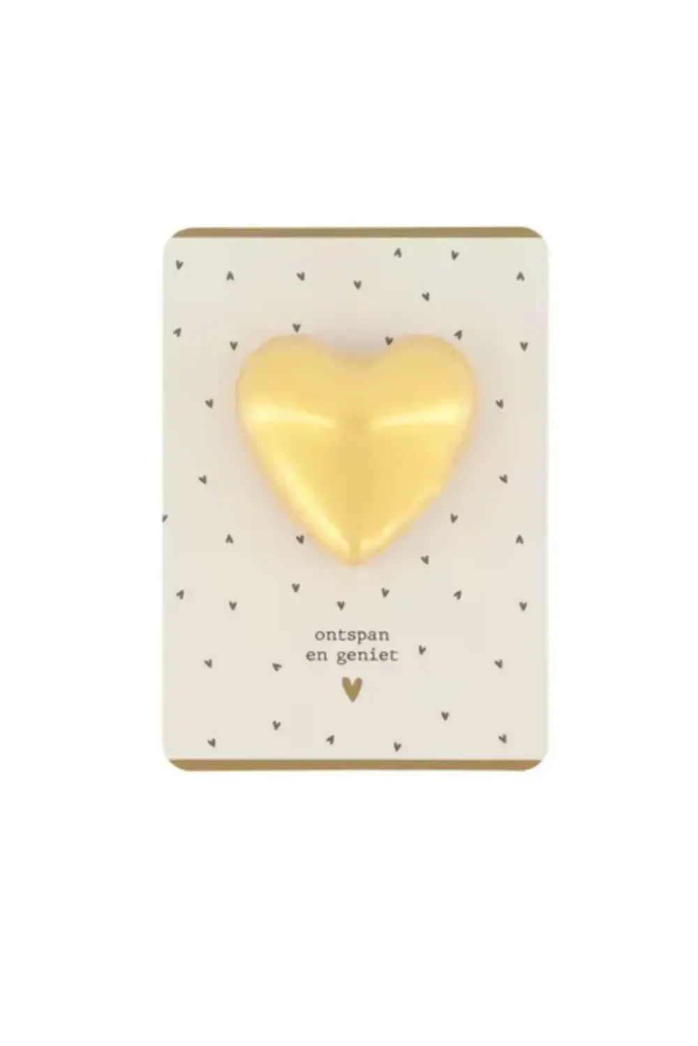 Clearance Bruisbal hartje op kaart - antracietgrijs / off white Cadeau