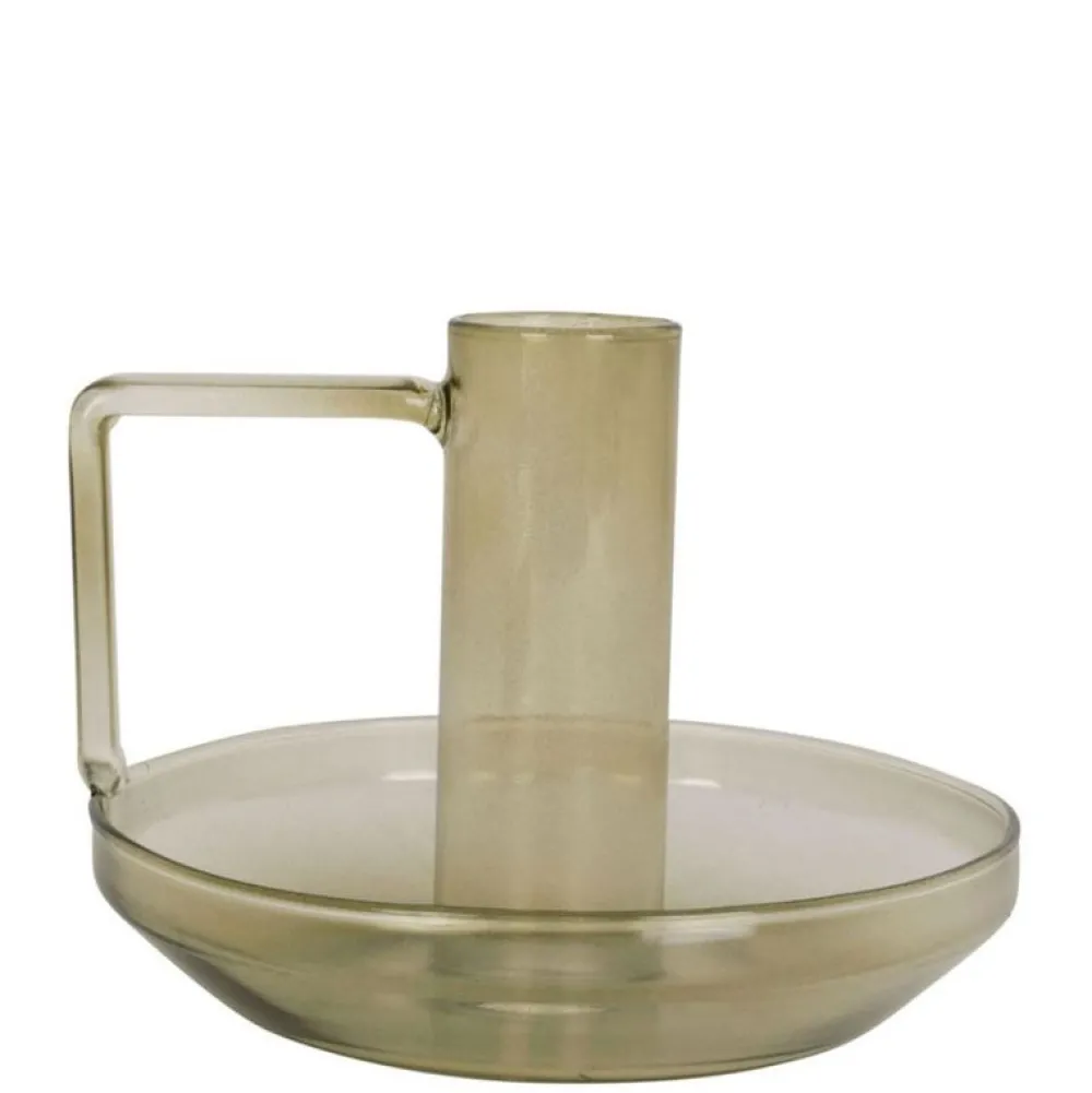 Sale Candle Holder Modern Light Moss gr D, 10cm, H, 7,5cm Kaarsen & Kandelaars
