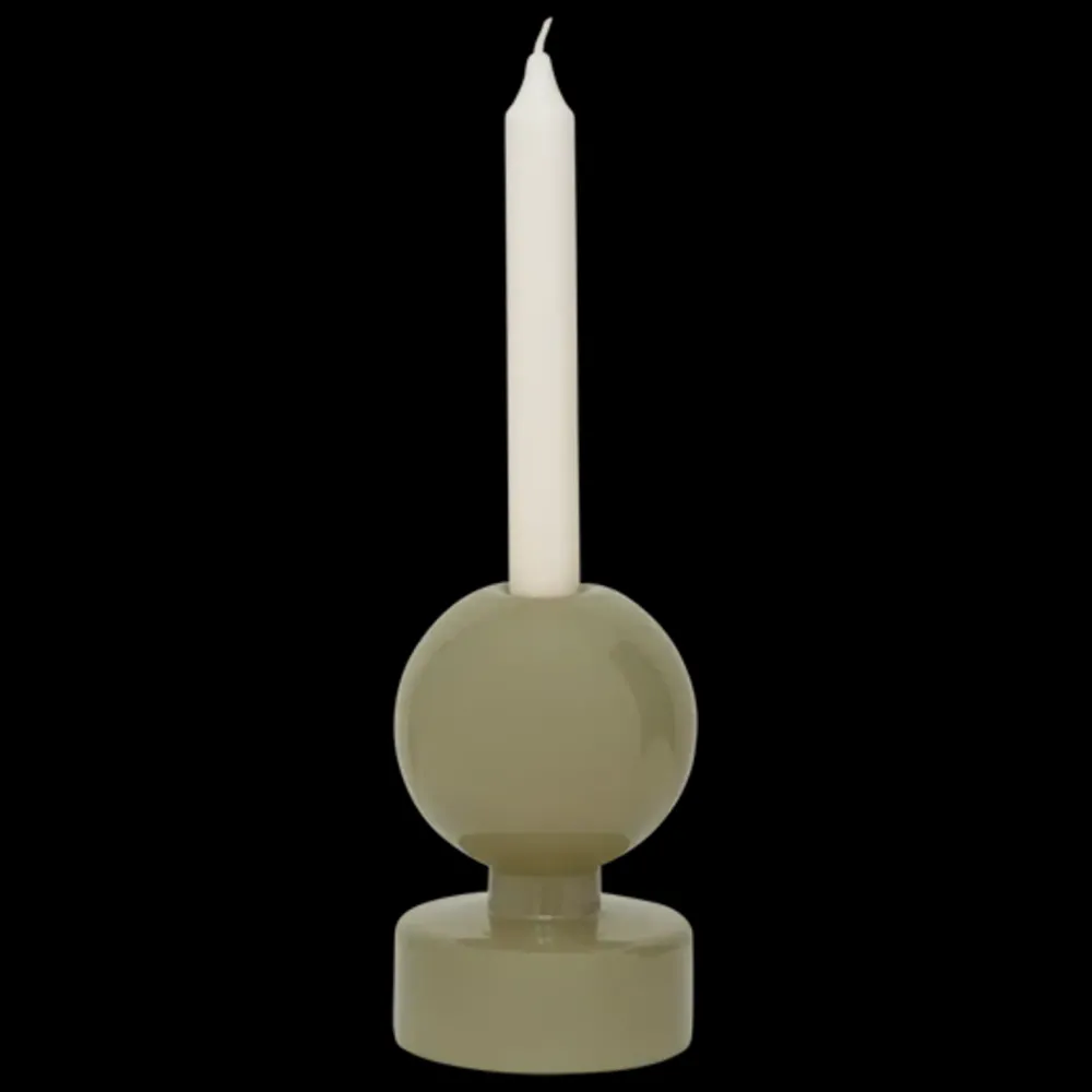 Fashion Candle holder Pallo B, spray green Kaarsen & Kandelaars