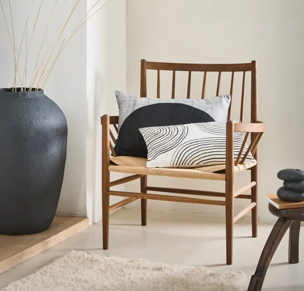 Outlet Cushion Suji, black Kussens & Plaids