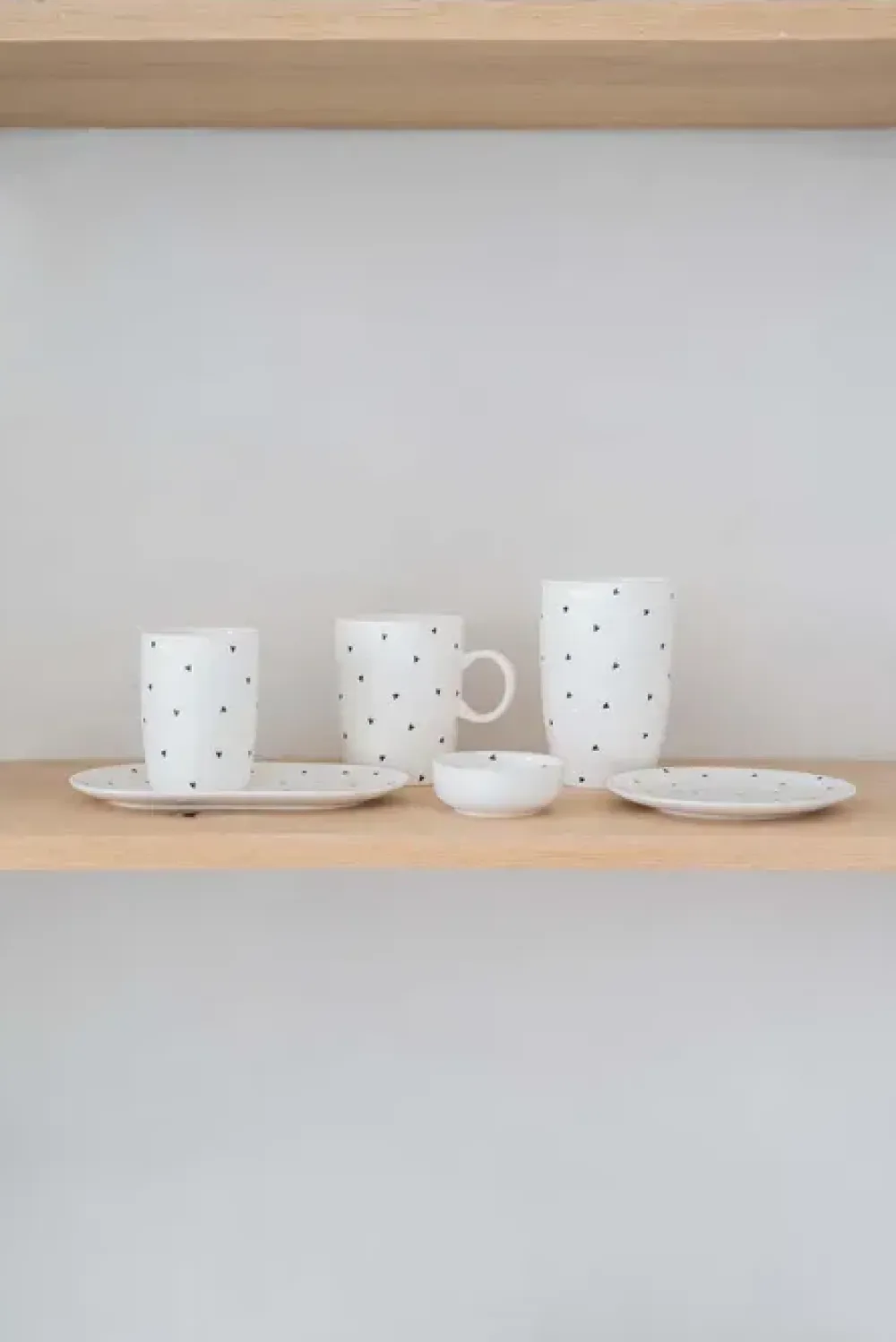 Best gebaksbordje hartjes wit/antracietgrijs Keuken & Tafelen | Cadeau