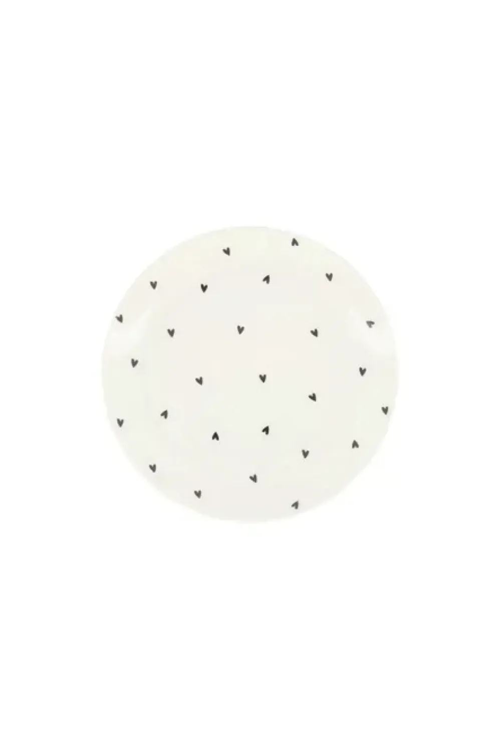 Best gebaksbordje hartjes wit/antracietgrijs Keuken & Tafelen | Cadeau