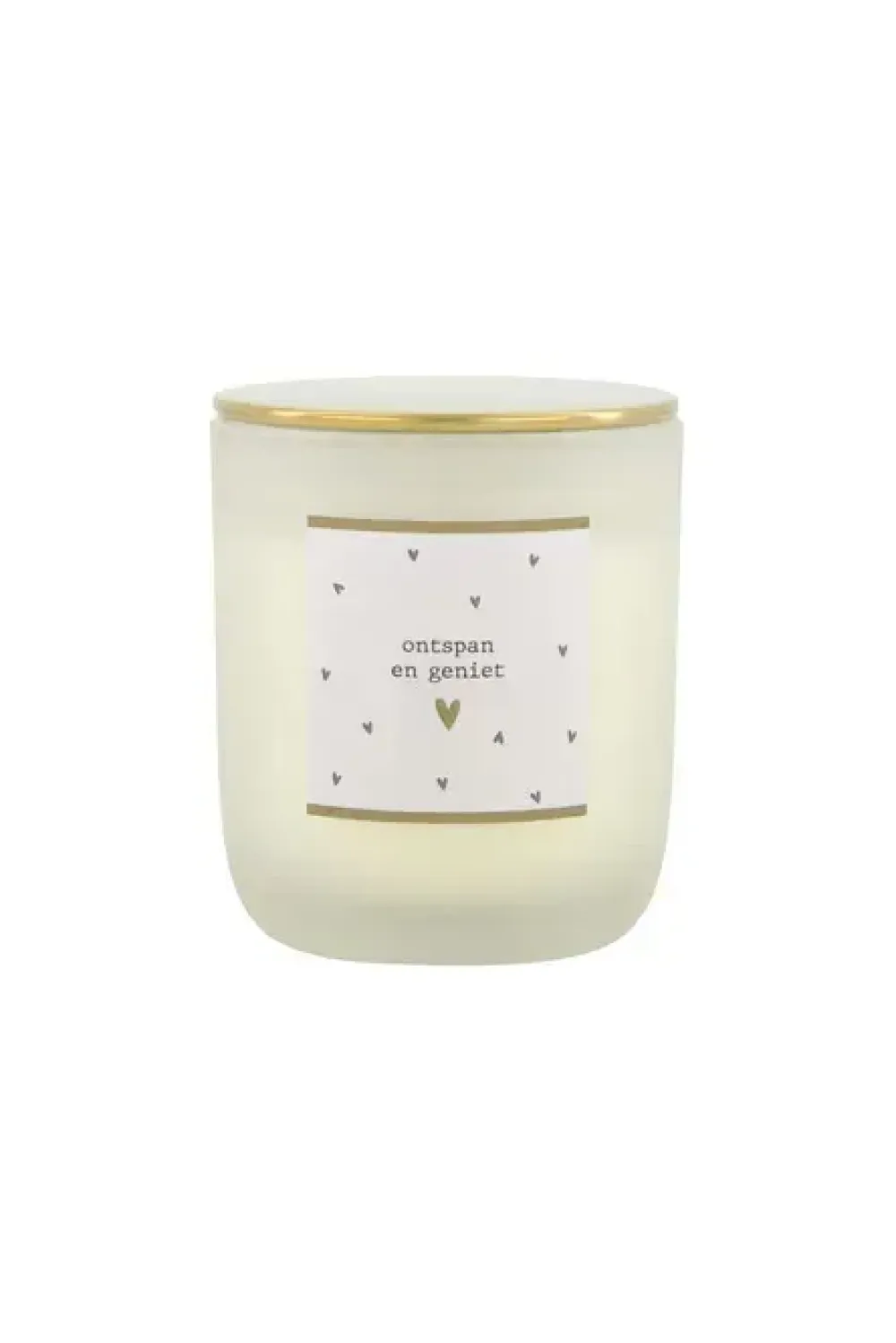 Hot geurkaars in glas ontspan en geniet wit Kaarsen & Kandelaars | Cadeau
