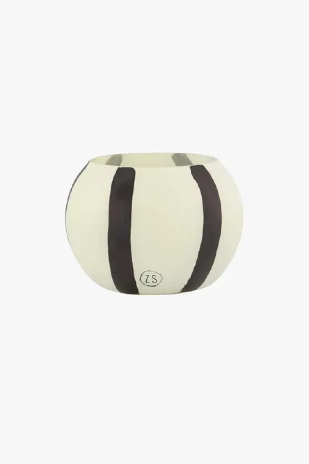 Outlet Glazen geurkaars met strepen zand Kaarsen & Kandelaars | Cadeau