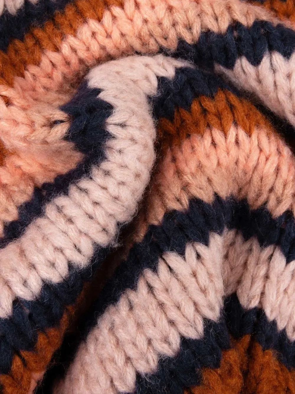 Fashion Knitted Sweater MeggieCamel/navy/soft pink Truien & Sweaters