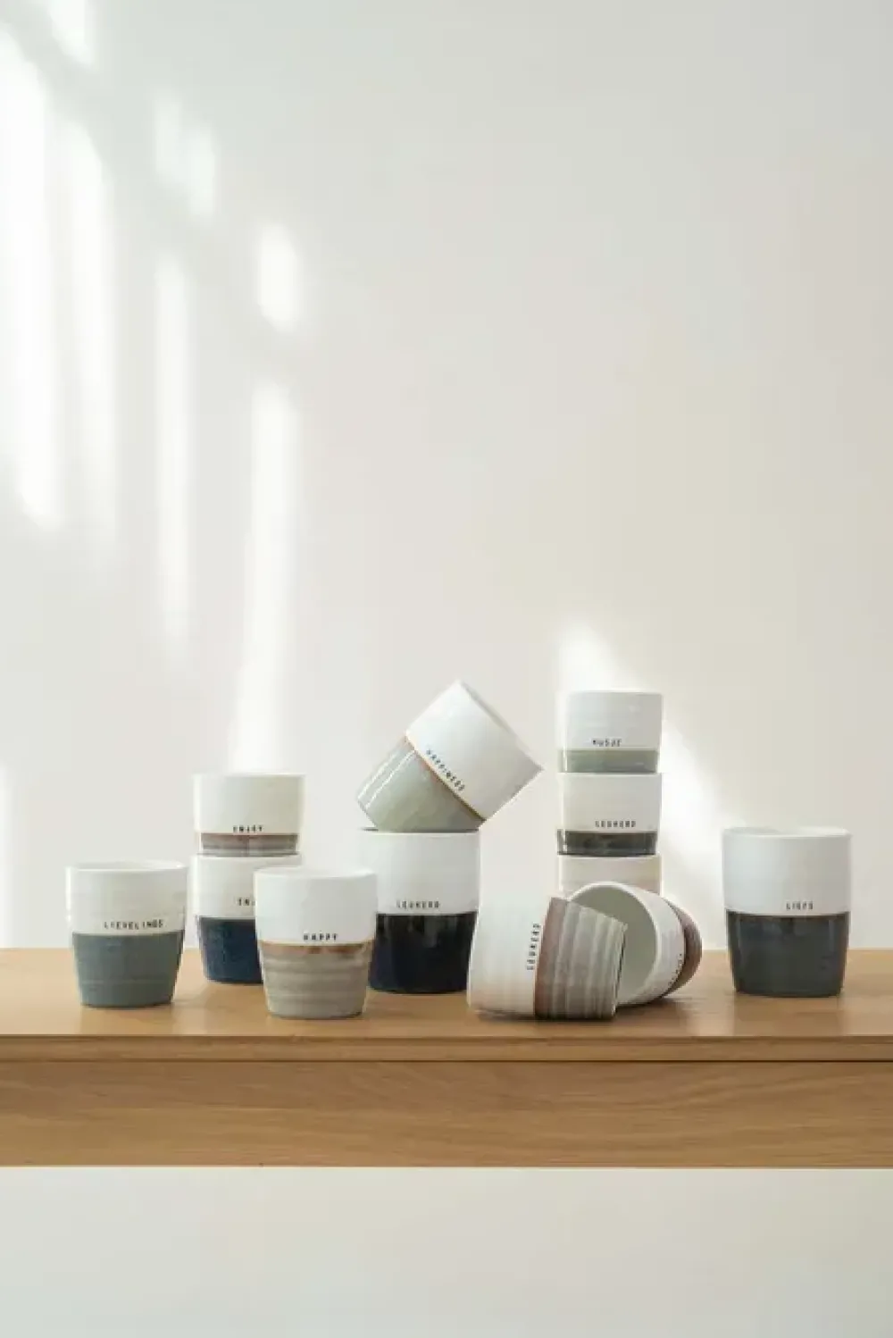 Outlet koffiemok enjoy donkerblauw/ wit Keuken & Tafelen | Cadeau
