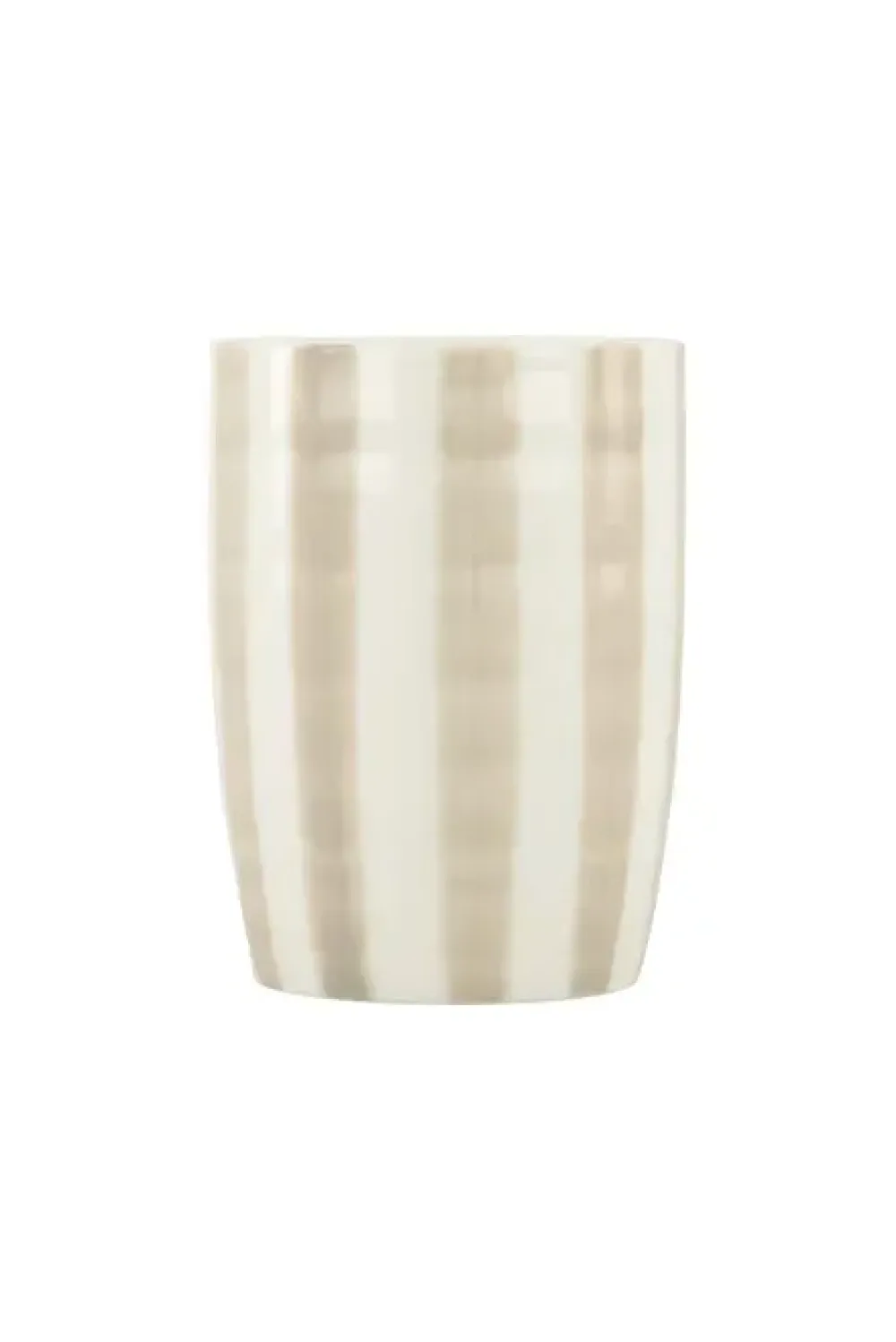 New koffiemok streep wit / zand Keuken & Tafelen | Cadeau