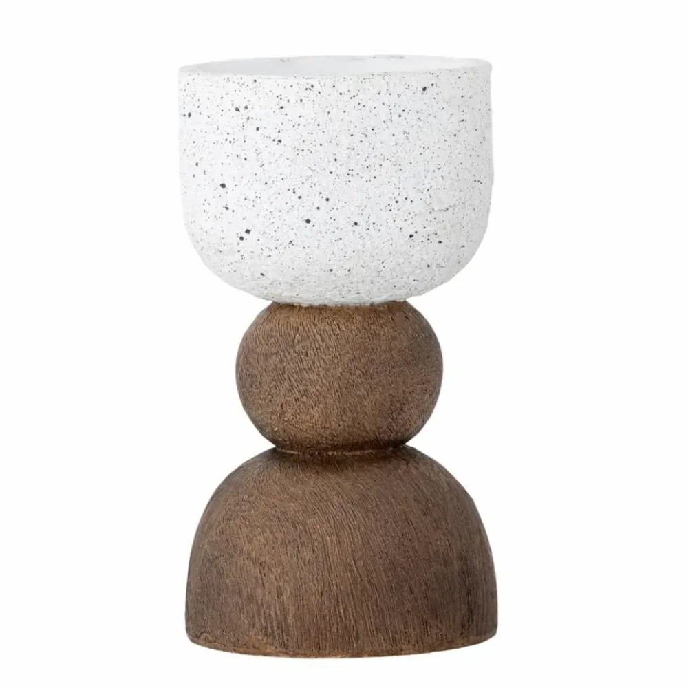 Outlet Marjun Votive, Brown, Polyresin / Ø9xH16 cm Kaarsen & Kandelaars | Cadeau