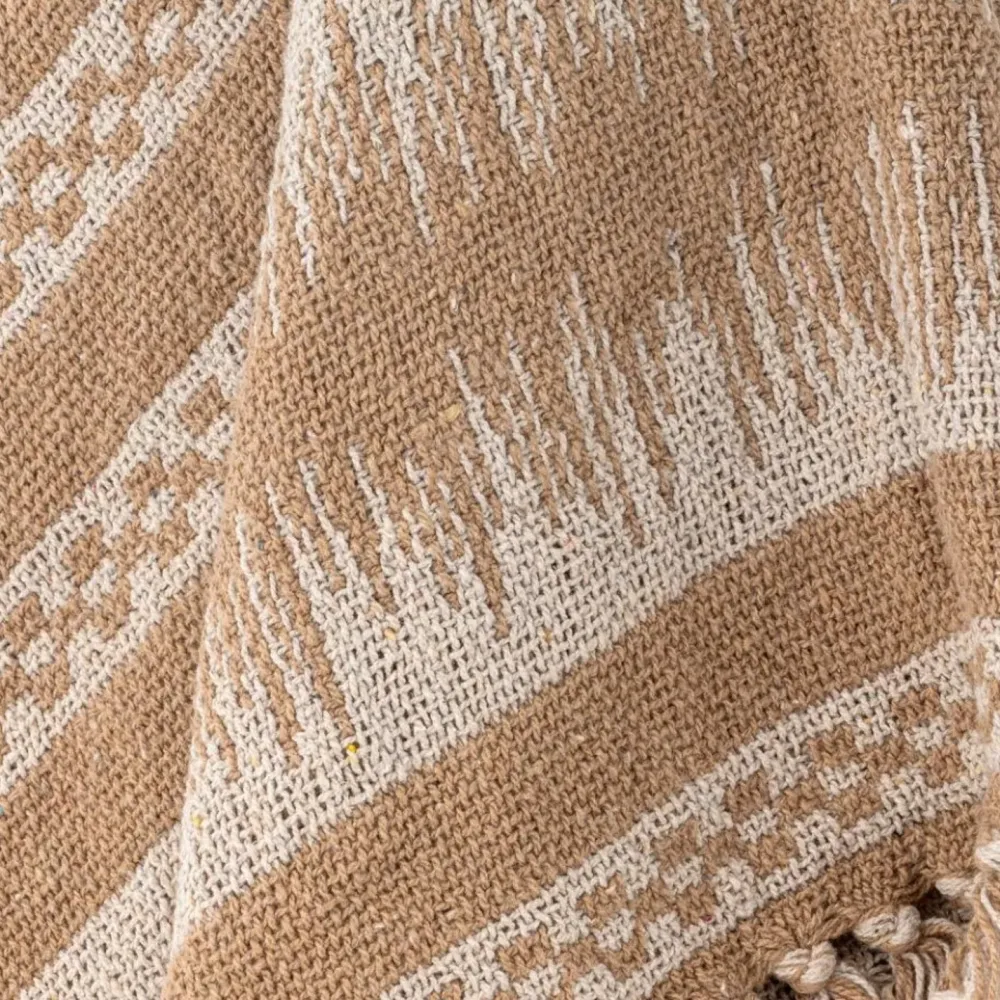 Clearance Marmi Throw, Brown, Recycled Cotton L160xW130 cm Kussens & Plaids | Cadeau