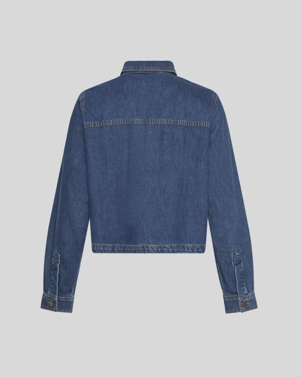 Hot MSCHAdalyn Elena shirt - MID BLUE WASH Blouses
