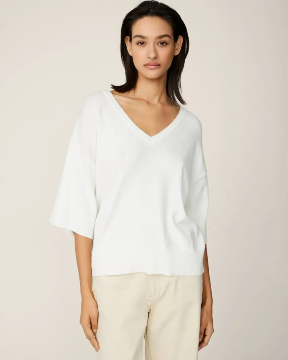 Outlet MSCHEslina Rachelle 2/4 V PulloverEgret Shirts & Tops
