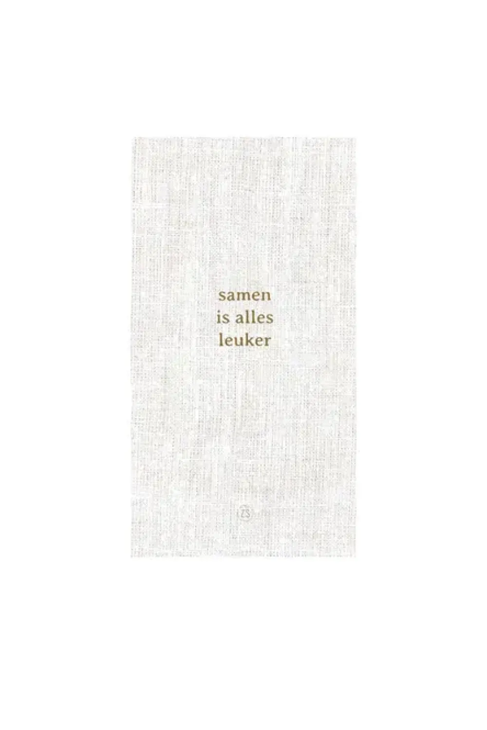 Online servetten samen is alles leuker hartje 11x20cm linnen Keuken & Tafelen | Cadeau