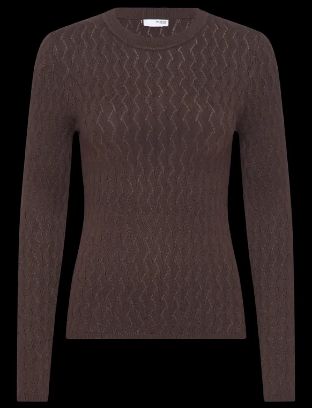 New SLFCABALA LS KNIT O-NECKCoffee Bean Shirts & Tops | Truien & Sweaters