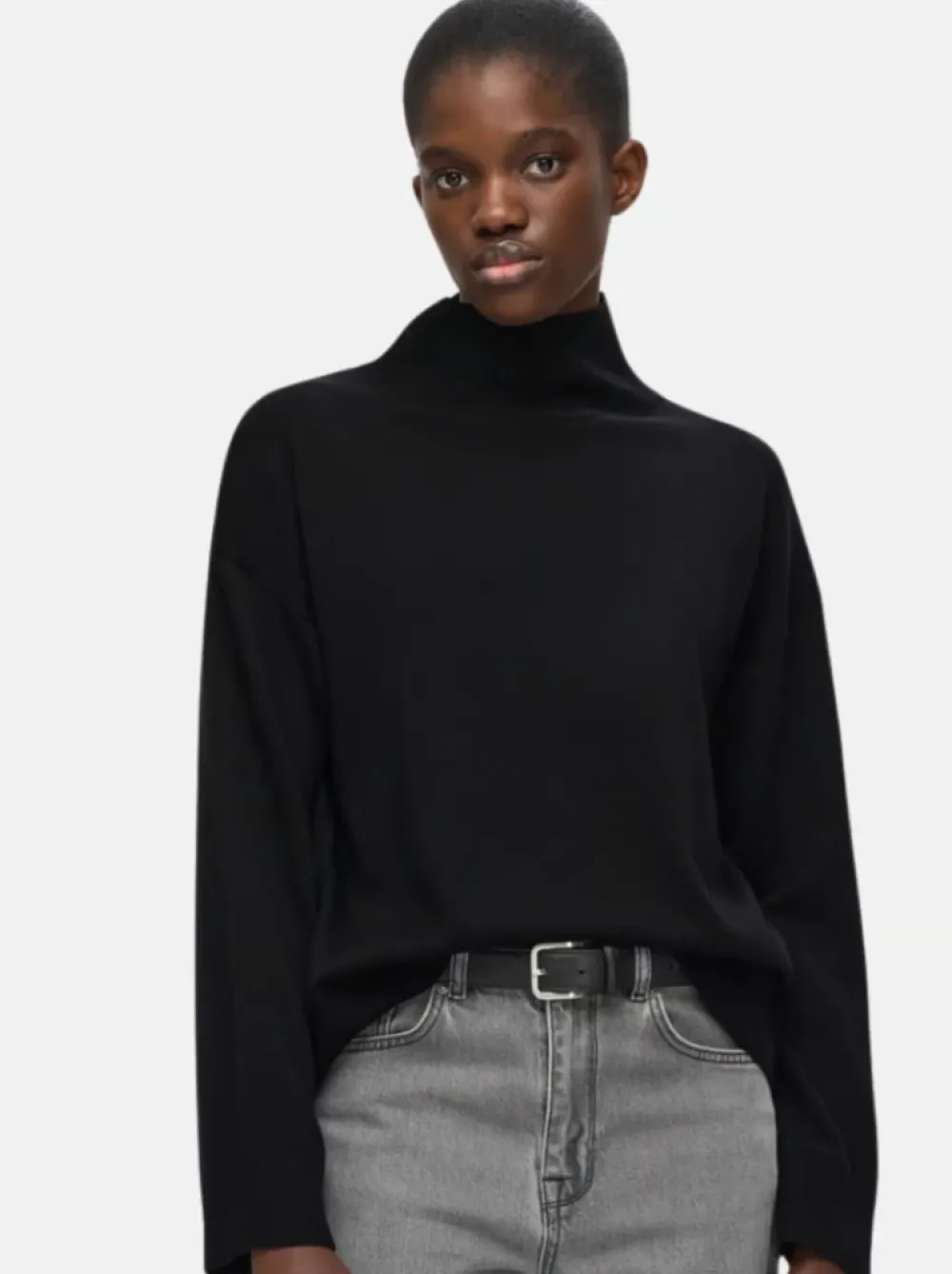 New SLFHELLA LS KNIT HIGH NECKBlack Truien & Sweaters