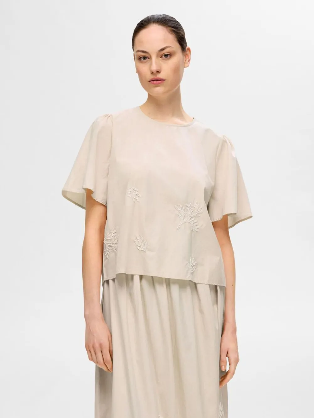 Outlet SLFMELLI SS O-NECK TOP BSandshell Shirts & Tops