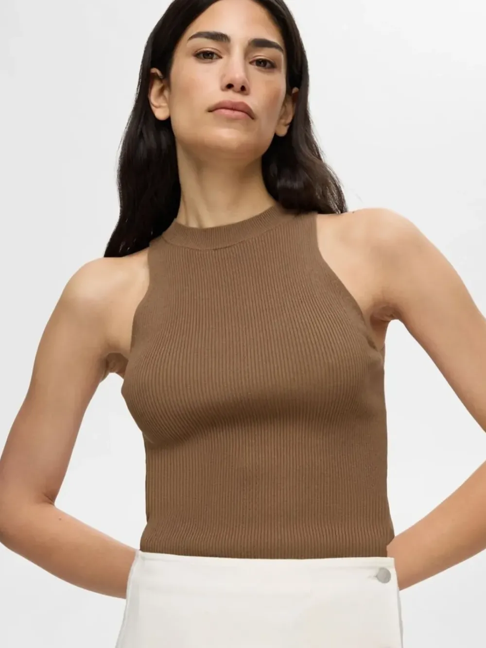Clearance SLFSOLINA SL KNIT TOP NOOS Coca Mocha Shirts & Tops