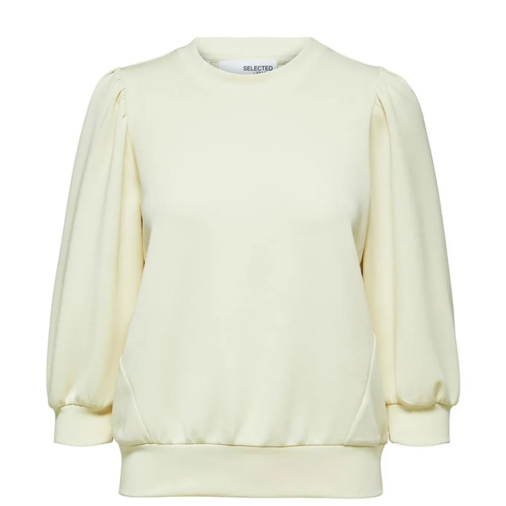 Hot SLFTENNY 3/4 SWEAT TOP NOOS Birch Shirts & Tops