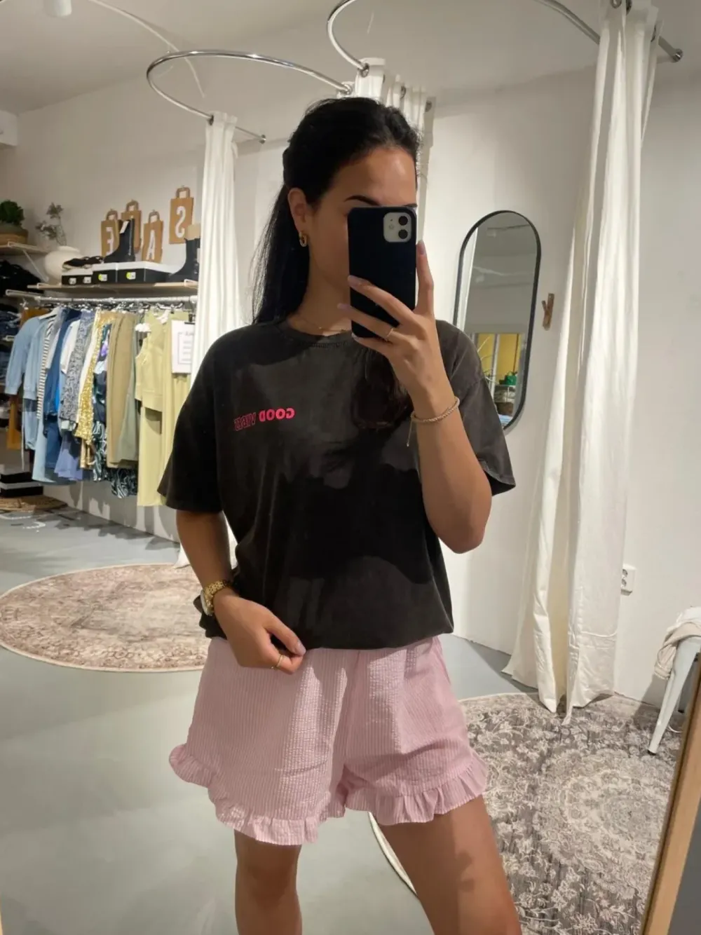 Sale Sonja shorts104 Pink/white Broeken