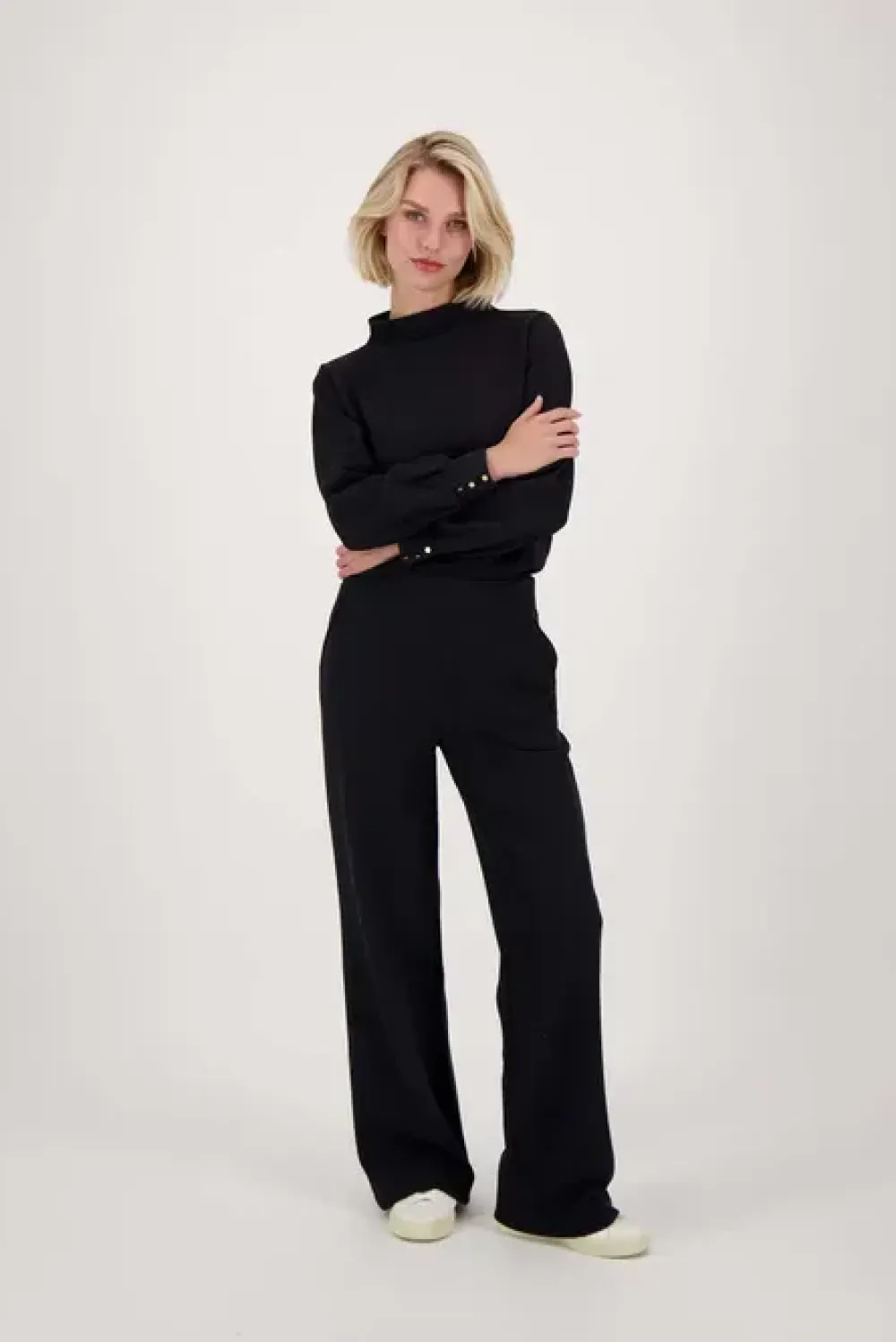 Clearance Top met structuur zwart Shirts & Tops