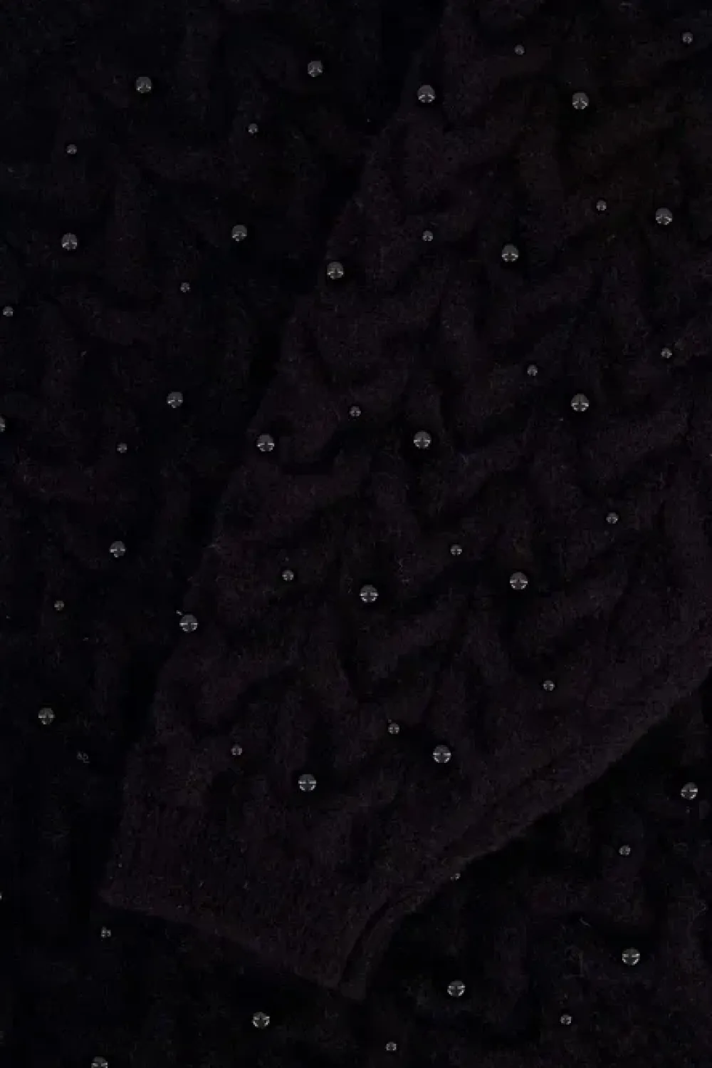 Clearance Trui met kraaltjes - zwart Truien & Sweaters