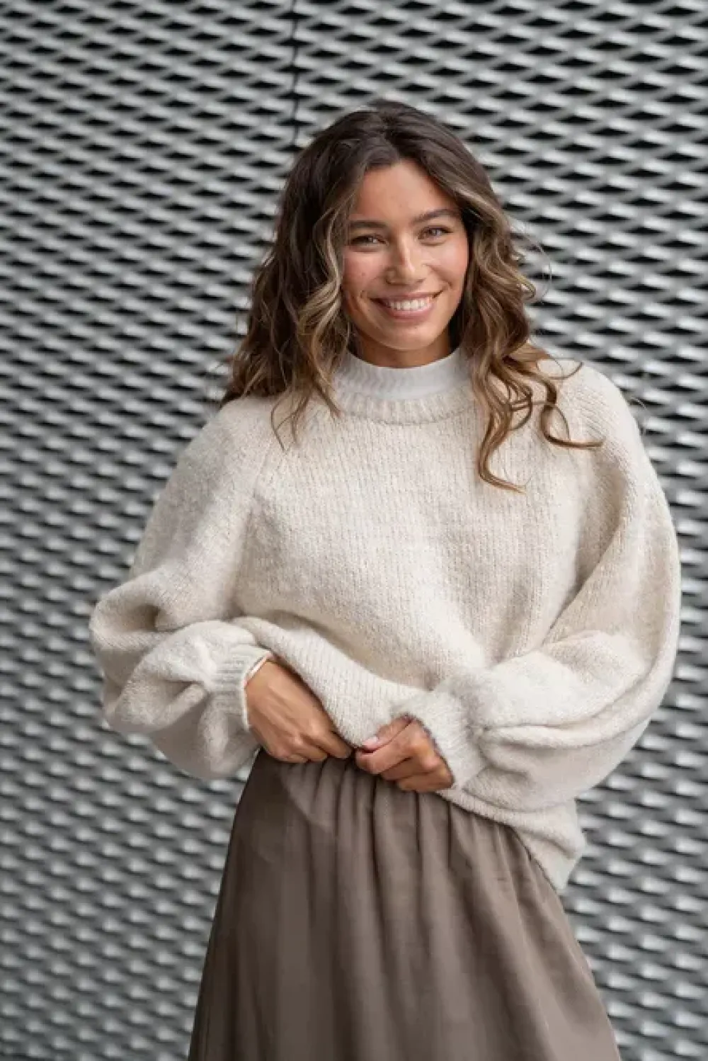Sale trui met lurex creme Truien & Sweaters