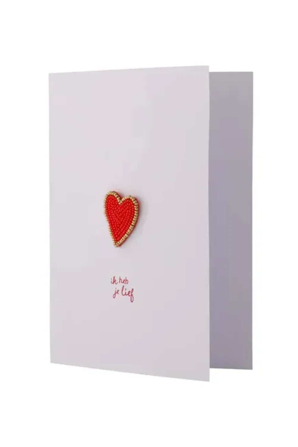 Hot wenskaart hartje broche wit/rood Boeken & Stationary | Cadeau