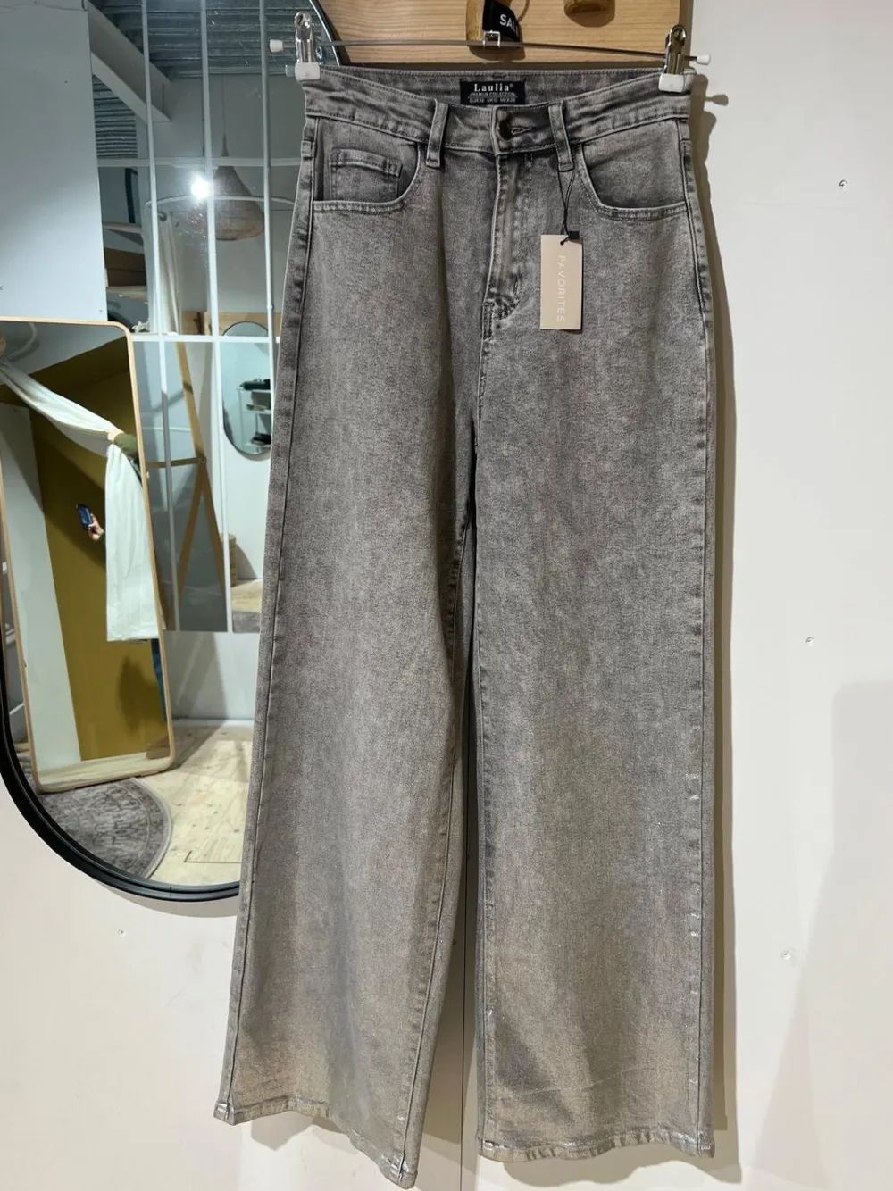 Discount Wide denim / Metallic 086 Jeans